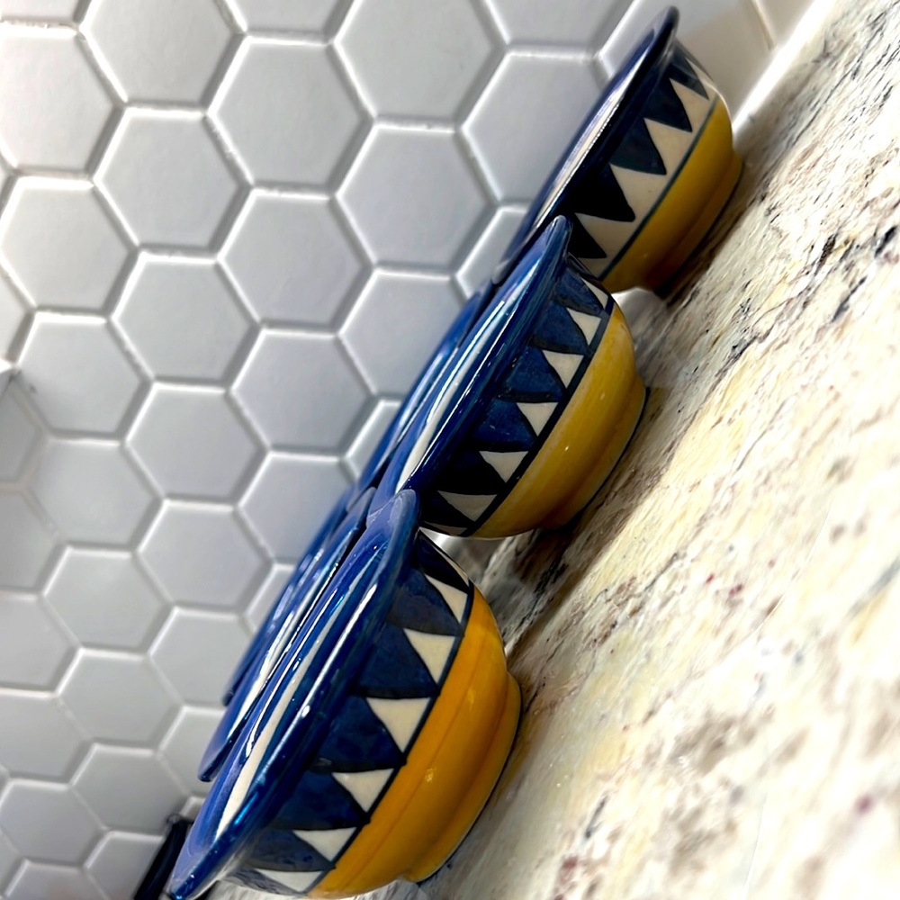 Handmade pottery dessert FIVE bowls (not 6)